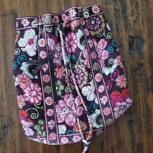 Vera Bradley Mod Floral Pink Drawstring Backpack Bag